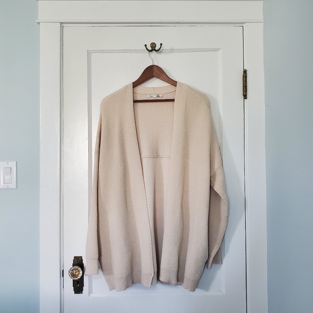 Cozy Open-Front Women's Cardigan Sweater - Cream